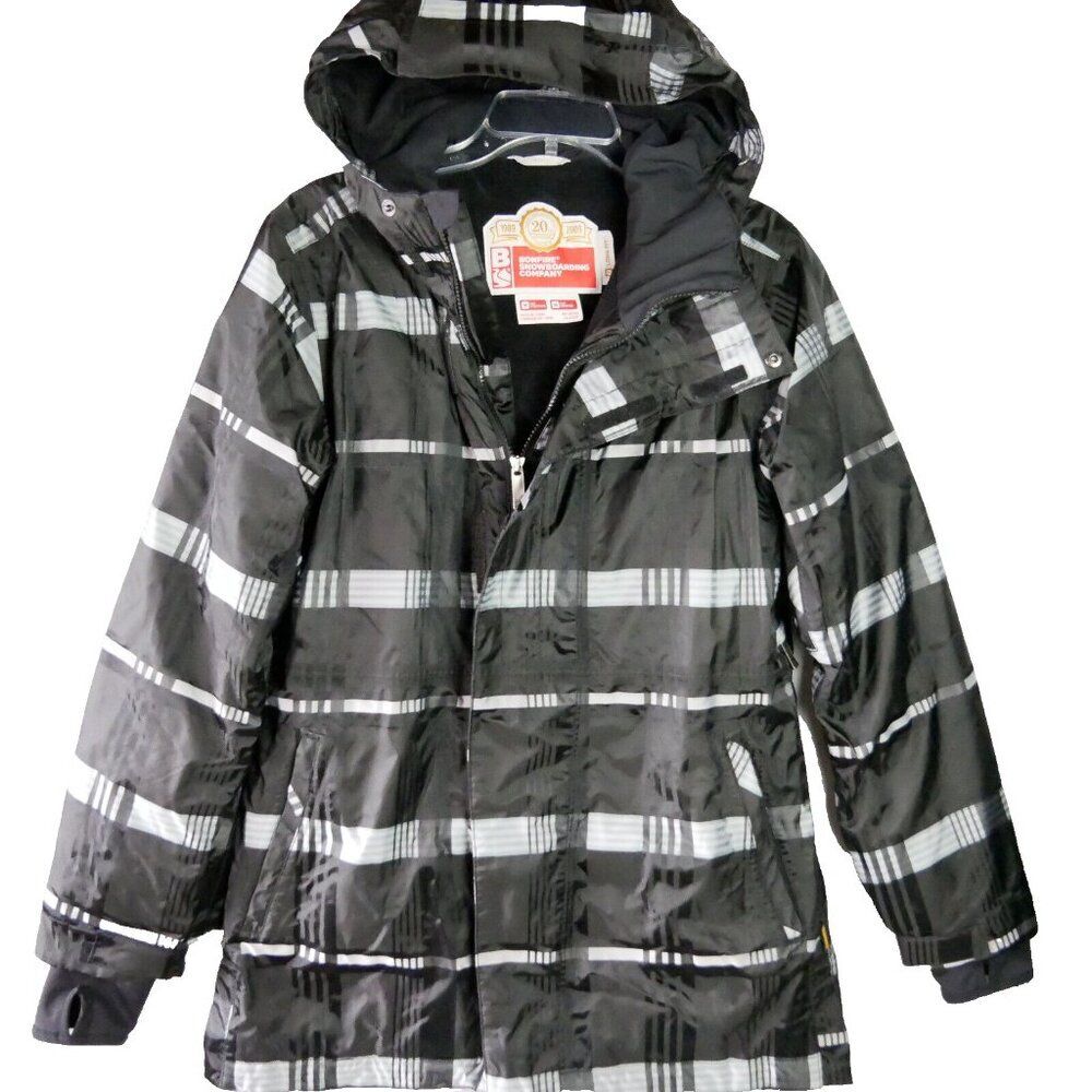 Bonfire Women’s Size M Snowboarding Jacket Full insulation Black White Long Fit